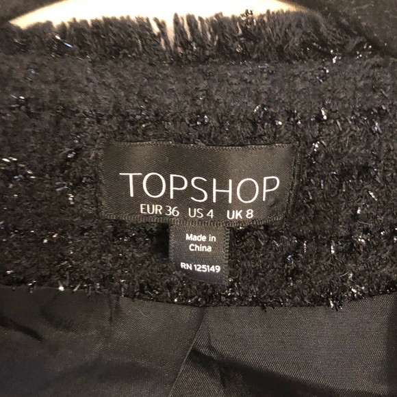 $120 Topshop Tweed Blazer with Sparkle and Studs - Picture 5 of 5